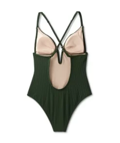Women's Ribbed Plunge Front V-Wire One Piece Swimsuit - Shade & Shore™ Dark Green 19 Women's Ribbed Plunge Front V-Wire One Piece Swimsuit - Shade & Shore™ Dark Green -Default Template 7 GUEST 003b075d ea78 4a49 b3f5 f02d271cc874