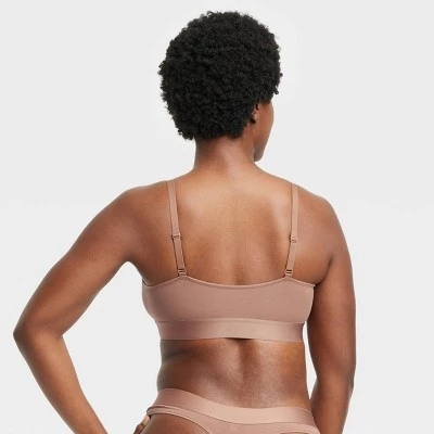 Women's Busty Cotton Triangle Bralette - Auden™ Heathered Gray 6 Women's Busty Cotton Triangle Bralette - Auden™ Heathered Gray - Image 4