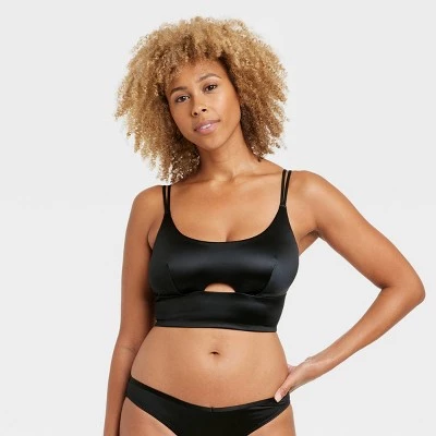 Women's Satin Keyhole Bralette - Auden™ Red 5 Women's Satin Keyhole Bralette - Auden™ Red - Image 3