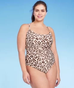 Women's Leopard Print Wrap Belt Medium Coverage One Piece Swimsuit - Kona Sol™ Beige -Default Template 7 GUEST 0d5fbfbf fe0e 46fa a625 a7f875339593