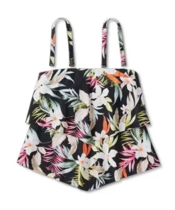 Women's Tropical Print Tiered Bandeau Tankini Top - Kona Sol™ Black -Default Template 7 GUEST 0dfc48aa 0fac 4b02 b178 4aaeca23ef44