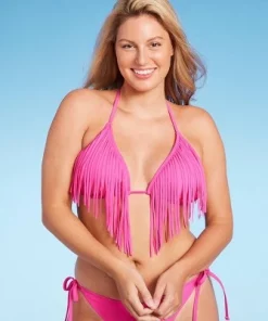Women's Fringe Detail Triangle Bikini Top - Wild Fable™ Magenta -Default Template 7 GUEST 11ff88e7 e2b3 43e6 a587 680155ea8a52