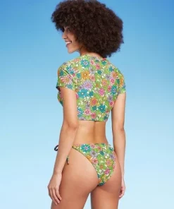 Women's Short Sleeve Zip Front Rashguard - Wild Fable™ Tropical Print -Default Template 7 GUEST 1337d17f 0716 4730 a8b5 e86236b72ab0