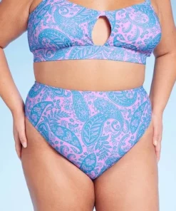 Women's Paisley Print High Waist Medium Coverage High Leg Bikini Bottom - Wild Fable™ Blue/Pink 12 Women's Paisley Print High Waist Medium Coverage High Leg Bikini Bottom - Wild Fable™ Blue/Pink -Default Template 7 GUEST 13ba0ff8 5386 4cb0 a7e0 9196b05cbc4b 2
