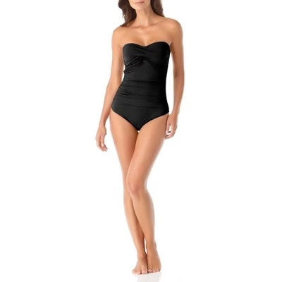 Anne Cole - Women's Twist Front Shirred One Piece Swimsuit 4 Anne Cole - Women's Twist Front Shirred One Piece Swimsuit - Image 2