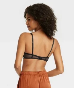 Women's Unlined Balconette Bra - Auden™ Black