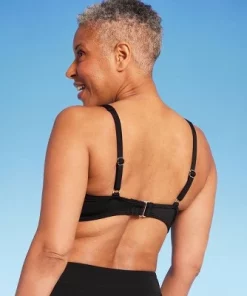 Lands' End Women's UPF 50 Underwire Twist-Front Bikini Top Pink/orange