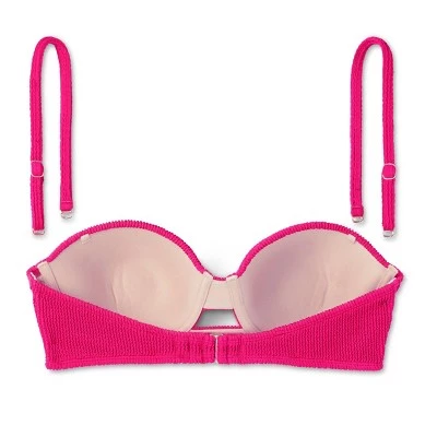 Women's Pucker Textured Light Lift Bandeau Bikini Top - Shade & Shore™ Light Blue 8 Women's Pucker Textured Light Lift Bandeau Bikini Top - Shade & Shore™ Light Blue - Image 6