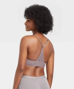 Women's Lightly Lined Racerback Bra - Auden™ Gray