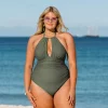 Women's Green Plus Size One Piece Ruched Cutout Halter Self Tied Bathing Suit - Cupshe -Olive 2 Women's Green Plus Size One Piece Ruched Cutout Halter Self Tied Bathing Suit - Cupshe -Olive -Default Template 7 GUEST 1dcfc485 abca 4c02 9a2c 8c0ddeaa25fe