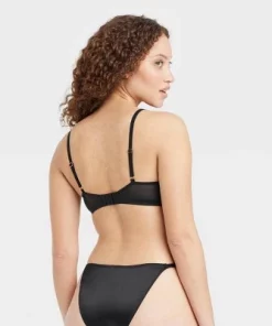 Women's Mesh Unlined Demi Bra - Auden™ Brown