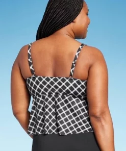 Women's Gingham Front Cropped Tankini Top - Kona Sol™ Multi -Default Template 7 GUEST 20f721e1 514c 45e3 a504 c652b2ebf1b1