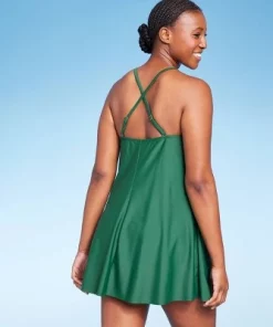 Women's High Neck Swim Dress - Kona Sol™ Dark Green -Default Template 7 GUEST 21fdc499 5773 452b b4e3 faaed1c1302f