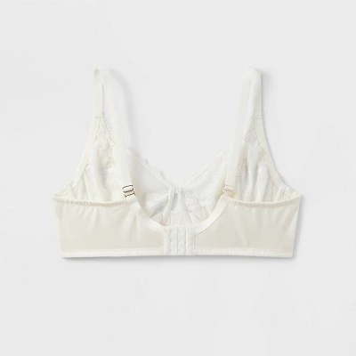 Women's Lace Unlined Bra - Auden™ White 3 Women's Lace Unlined Bra - Auden™ White
