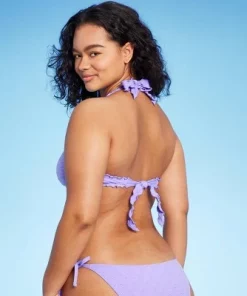 Women's Heart Pattern Eyelet Halter Bikini Top - Wild Fable™ Purple -Default Template 7 GUEST 2478133b 66e0 4331 9bf0 9a9cdc95e1f5