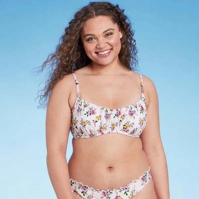 Women's Ruched Underwire Bikini Top - Shade & Shore™ Multi Ditsy Floral Print 5 Women's Ruched Underwire Bikini Top - Shade & Shore™ Multi Ditsy Floral Print - Image 3