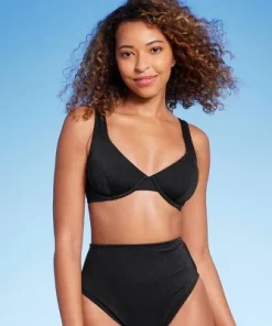 Women's Retro Ribbed Underwire Bikini Top - Shade & Shore™ Black 9 Women's Retro Ribbed Underwire Bikini Top - Shade & Shore™ Black -Default Template 7 GUEST 2808cb28 7fc7 45b0 922f 19ef459c333a