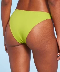 Women's High Leg Extra Cheeky Bikini Bottom - Shade & Shore™ Neon Yellow