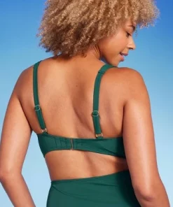 Women's V-Wire Bandeau Bikini Top - Shade & Shore™ Green