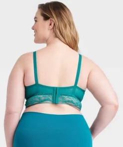 Women's Keyhole Longline Bralette - Auden™ Blue