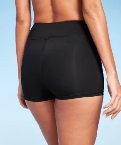Women's Tummy Control High Waist Swim Shorts - Kona Sol™ Black