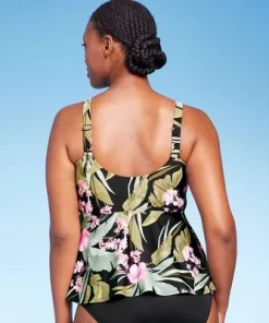 Women's Tropical Print Underwire V-Neck Tankini Top- Kona Sol™ Multi -Default Template 7 GUEST 2e4a1a64 03e8 444a 8b4f 873c73e42d33