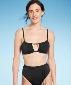 Women's Bead Detail Underwire Bikini Top - Shade & Shore™ Black -Default Template 7 GUEST 2e799985 d780 41c7 8ed1 0bd08f24c05b