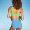 Women's Cut Out One Piece Swimsuit - Wild Fable™ Bright Green/bright Blue -Default Template 7 GUEST 2f4fdd64 b0df 46d4 8e4d a19c169e7d2b