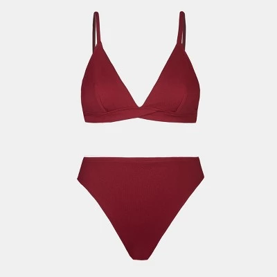 Women's Triangle High Waisted Bikini Set Swimsuit -Cupshe 6 Women's Triangle High Waisted Bikini Set Swimsuit -Cupshe - Image 4