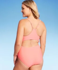 Women's Medium Coverage Racerback One Piece Swimsuit - Kona Sol™ Coral Pink -Default Template 7 GUEST 30e5ddd3 e2ef 4127 839a 628852624a96