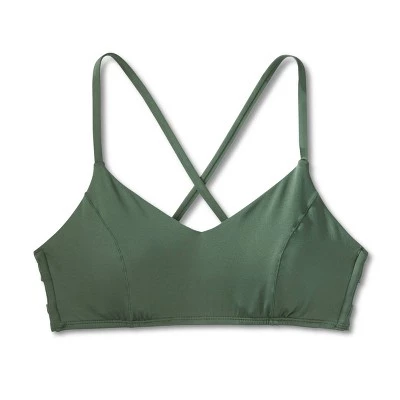 Women's Crossback Seamed Bralette Bikini Top - Kona Sol™ Green 6 Women's Crossback Seamed Bralette Bikini Top - Kona Sol™ Green - Image 4