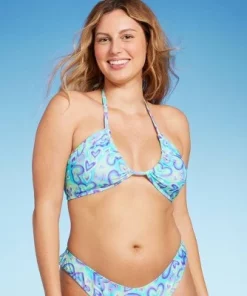 Women's Multiway Bikini Top - Wild Fable™ Blue/green Heart Print -Default Template 7 GUEST 3296a79b bbbe 47d6 9dc9 bd5c5a9b2bf2