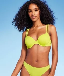 Women's Lightly Lined Twisted Strap Bikini Top - Shade & Shore™ Neon Yellow -Default Template 7 GUEST 32bdaeff 04a2 4a0d 9db6 b36111901d1b 13