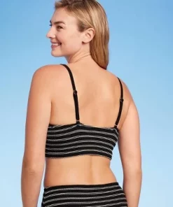 Women's Pucker Texture Square Neck Bikini Top - Kona Sol™ Turquoise