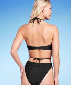 Women's Lightly Lined Ribbed Halter Bikini Top - Shade & Shore™ Blue -Default Template 7 GUEST 34e2e1c3 0a67 49ef b400 9014b2a0b4fe