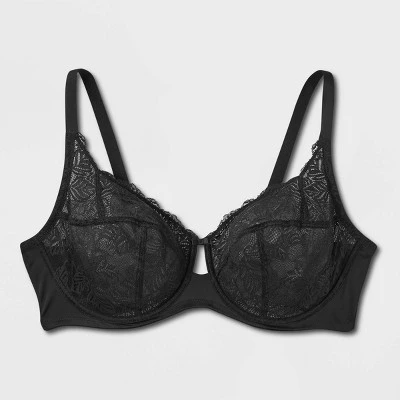 Women's Lace Unlined Bra - Auden™ Black 5 Women's Lace Unlined Bra - Auden™ Black - Image 3