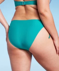 Women's Side-Tie Cheeky Bikini Bottom - Wild Fable⢠Green