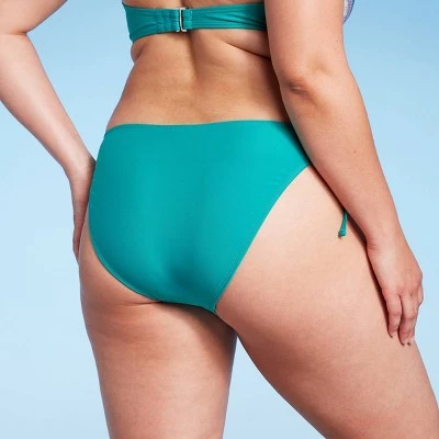 Women's Side-Tie Cheeky Bikini Bottom - Wild Fable™ Green 3 Women's Side-Tie Cheeky Bikini Bottom - Wild Fable™ Green