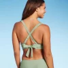 Women's Shirred Longline Bikini Top - Shade & Shore™ Green