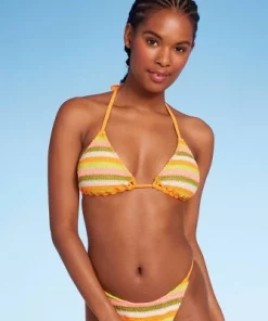 Women's Crochet Triangle Bikini Top - Wild Fable™ Orange Multi Striped 19 Women's Crochet Triangle Bikini Top - Wild Fable™ Orange Multi Striped -Default Template 7 GUEST 3ca11389 2332 4d9f ae48 4c077914c6e8 3