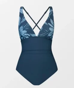 Women's Leaf Print Cross Back One Piece Swimsuit - Cupshe -Default Template 7 GUEST 3ddd386f 5c74 464c bf06 ebb35e1e5786