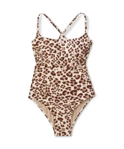Women's Leopard Print Wrap Belt Medium Coverage One Piece Swimsuit - Kona Sol™ Beige -Default Template 7 GUEST 43bc585f 4db1 453b be96 7e94e7ced3b9