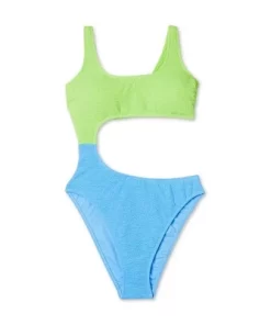 Women's Cut Out One Piece Swimsuit - Wild Fable™ Bright Green/bright Blue -Default Template 7 GUEST 454f4b6d cbe6 4235 b1b4 f9d4d2d1d8cb