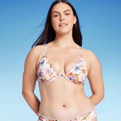 Women's Ruffle Underwire Bikini Top - Shade & Shore™ Multi Floral Print 5 Women's Ruffle Underwire Bikini Top - Shade & Shore™ Multi Floral Print - Image 3