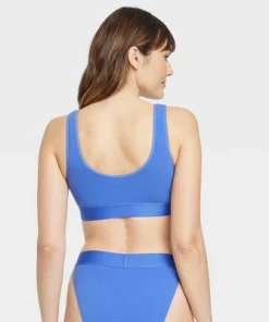 Women's Cotton Stretch Unlined Scoop Bralette - Auden™ White