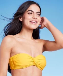 Women's Knot-Front Bandeau Bikini Top - Wild Fable™ Yellow 15 Women's Knot-Front Bandeau Bikini Top - Wild Fable™ Yellow -Default Template 7 GUEST 4ae6918b 5b5b 45e3 a9e9 860228d6d319