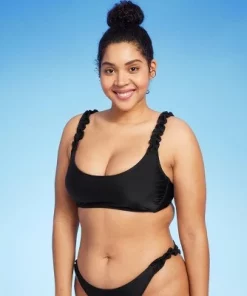 Women's Ruffle Strap Bralette Bikini Top - Wild Fable™ Pink -Default Template 7 GUEST 4df91917 34e0 4c6d 8ace 8f9c74048f01