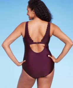 Women's Grommet Scallop Full Coverage One Piece Swimsuit - Kona Sol™ Navy Blue 9 Women's Grommet Scallop Full Coverage One Piece Swimsuit - Kona Sol™ Navy Blue -Default Template 7 GUEST 4f1c2377 4471 4b97 b030 6e76dedb396e