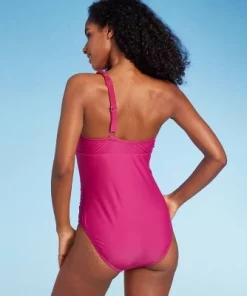 Women's One Shoulder Twist One Piece Swimsuit - Shade & Shore™ Green -Default Template 7 GUEST 4f436c08 161d 4e1d 8218 2f76caea9689