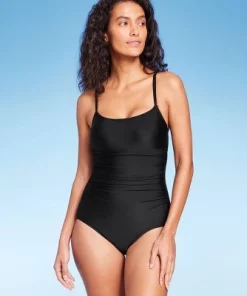 Women's Full Coverage Shirred Front One Piece Swimsuit - Kona Sol™ Black -Default Template 7 GUEST 50def330 2dcc 4171 b670 9fe4fbb1e420 3